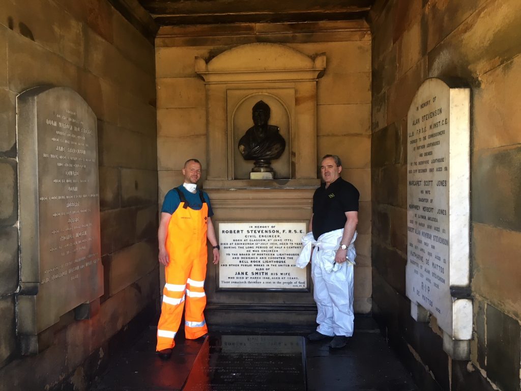 TRAC HLM assist NLB Client to refurbish the Robert Stevenson vault at the New Carlton cemetery in Edinburgh